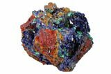 Sparkling Azurite Crystals with Malachite - Laos #161593-1